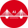 Logo der Ausbaumaßnahmen an der Rheinbrücke Leverkusen